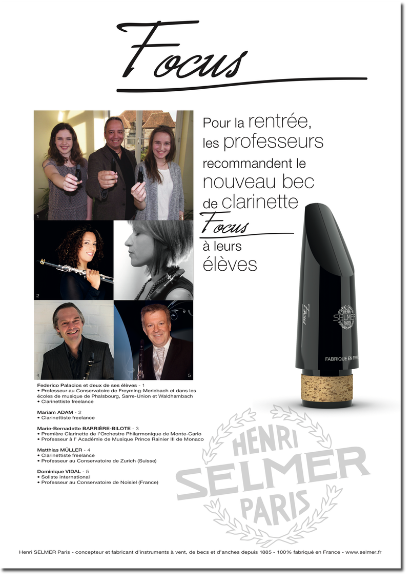 SELMER CLAR Bb Focus affiche FPalacios 02
